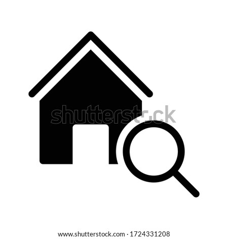 house vector glyph flat  icon 