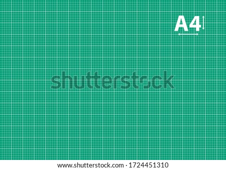 Green graph paper with black lines in A4 size