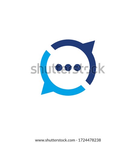 Speech bubble icon Logo template vector illustration