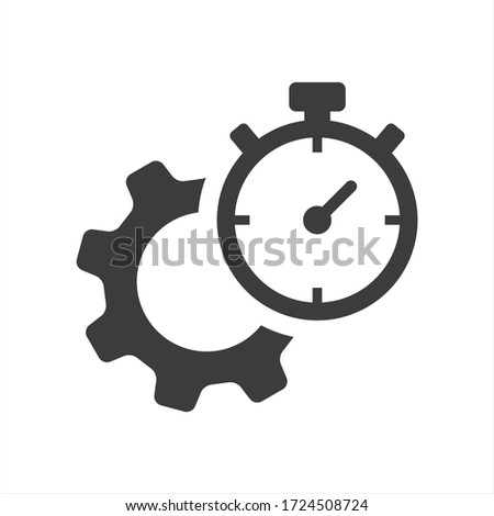 Time management icon on white background Royalty-Free Stock Photo #1724508724