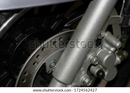 new clear motorcycle brake detail
