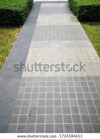 Block stone walkway in the garden