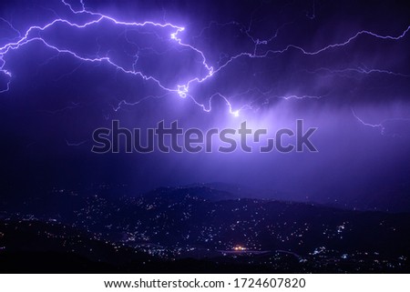Thunder And Lightning Over The Valleys Of Kashmir.