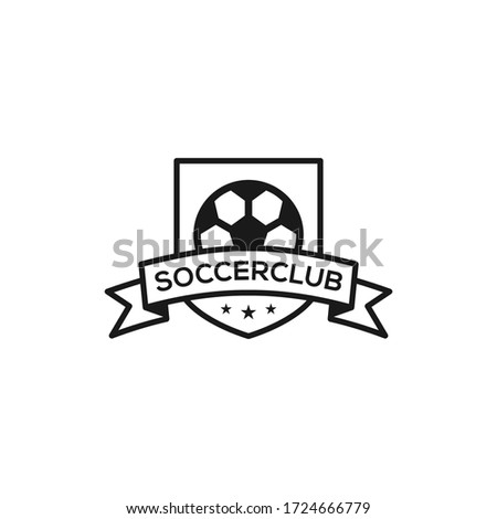 soccer football emblem logo design vector