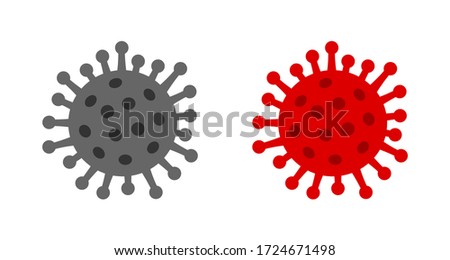 Coronavirus virus SARS-CoV-2 model symbol shape. Vector illustration. Royalty-Free Stock Photo #1724671498