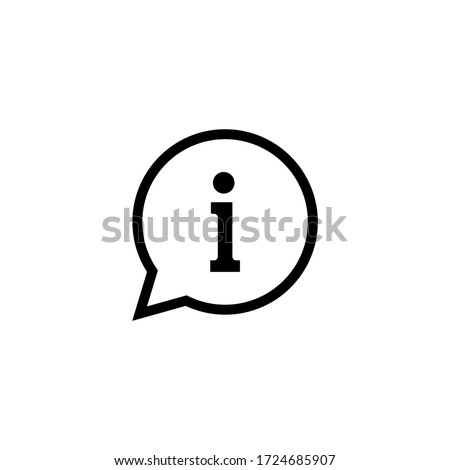 Information icon vector. Faq and details icon symbol in bubble vector Royalty-Free Stock Photo #1724685907