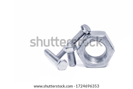 Use  the right man on the right job concept, wrong tool for the job do not work idea, Nut and bolts on white background