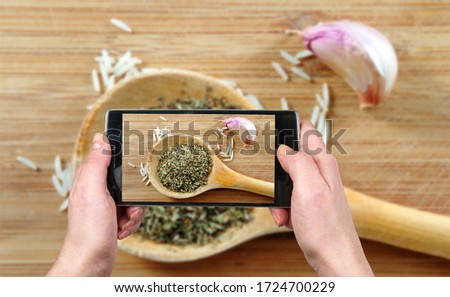 Taking picture of food with the phone