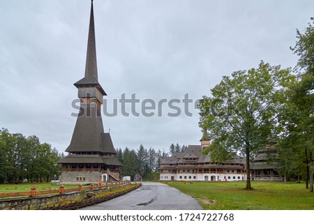 Sapanta, Romania. Peri Monastery in Maramures, Transylvania. Highest wooden church from the world.