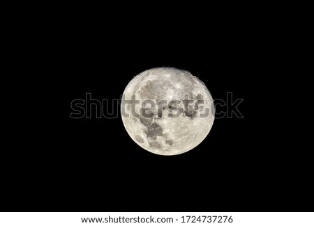 A full moon seen at the sky at night