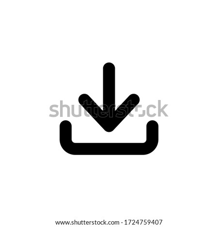 Download icon vector illustration on white background Royalty-Free Stock Photo #1724759407