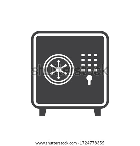 Bank safe box icon. Safe lock vector icon. Money safe flat sign design. EPS 10 pictogram symbol