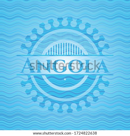 Angola water wave badge background. Vector Illustration. Detailed. 
