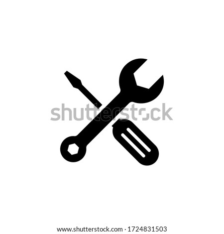 Repair icon vector. Tools icon symbol isolated Royalty-Free Stock Photo #1724831503