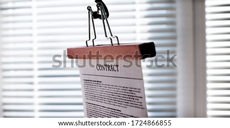 Pen on the contract papers. Business contract