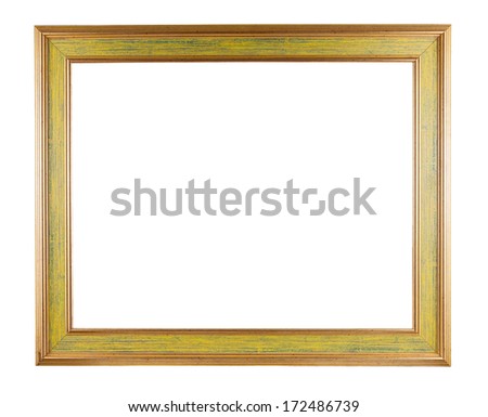 Picture frame isolated on white background with clipping path
