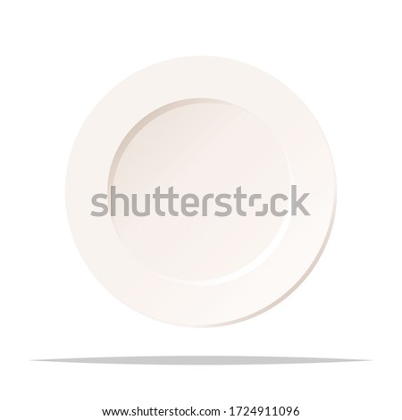 Empty plate vector isolated illustration