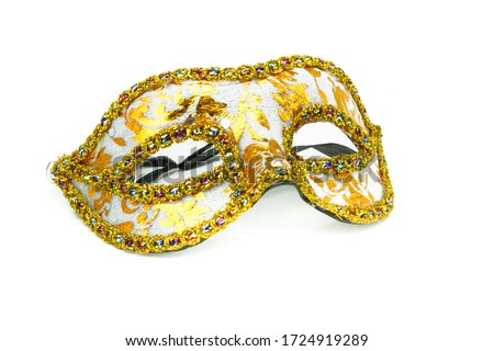 Close up isolated photo of a mask