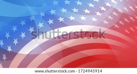 USA independence day abstract background with elements of the american flag in red and blue colors Royalty-Free Stock Photo #1724945914