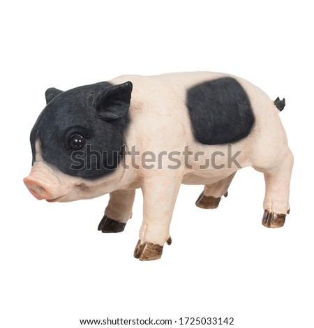 figurine pig on a white background