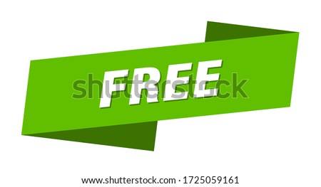 free banner template. free ribbon label sign