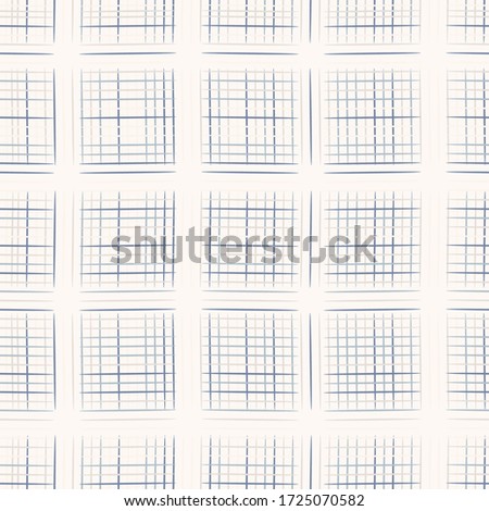 
Seamless french blue woven texture seamless vector pattern. Linen shabby chic style. Rustic kitchen woven texture  background. Farmhouse country home decor swatch. Gingham weave textile allover print