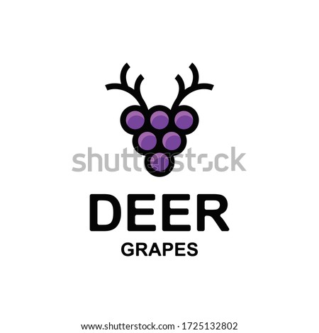 logo is created in the style of line art which forms deer grapes