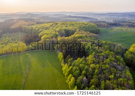 spring nature landscape from above
