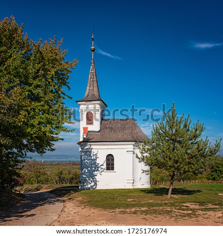Nice old white chapel at Balatonlelle