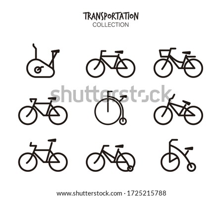 Variety of Bicycle vector set