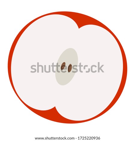 Isolated apple cut icon. Healthy food - Vector illustration