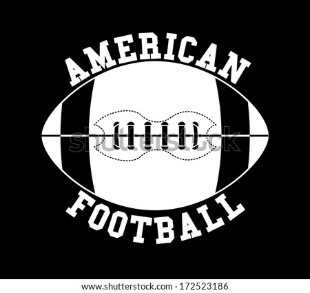 american football design over black  background vector illustration 