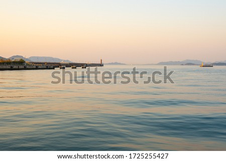 The Landscape of Sea or Ocean in Evening