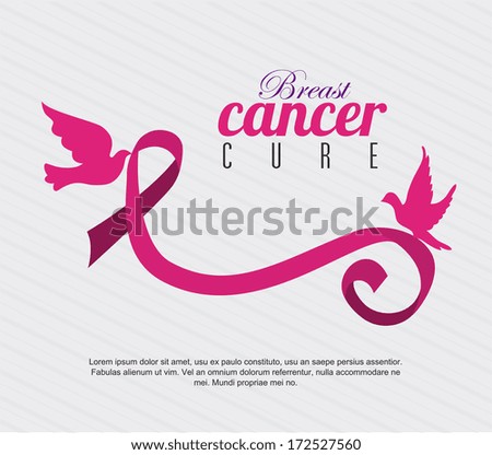 cancer over lineal  background vector illustration