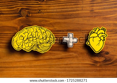 illustration picture sign brain plus heart