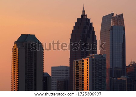 Midtown Atlanta skyline at sunrise