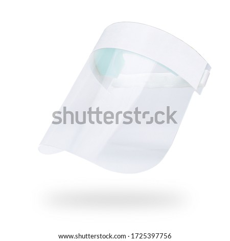face shield with white background Royalty-Free Stock Photo #1725397756
