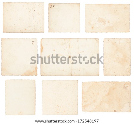 old photos paper on white background. Royalty-Free Stock Photo #172548197