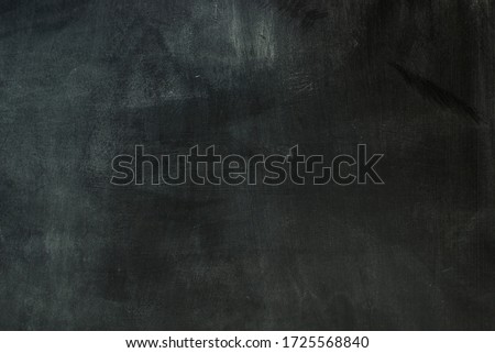 Chalkboard background black and white empty ready for writing. Chalkboard texture. School board for writing wiped out clean. Black Clean chalkboard ready for lesson. Copy space.