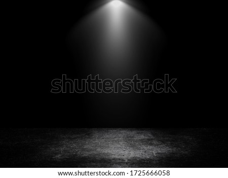 Empty space of Concrete floor grunge texture background with spotlight. Royalty-Free Stock Photo #1725666058