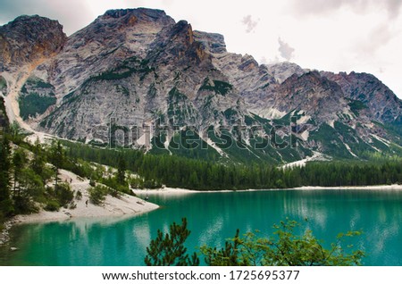 Dolomites landscapes in Trentino, in Val fiscalina, Val Pusteria and Val di Braies Royalty-Free Stock Photo #1725695377