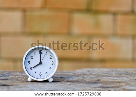 alarm clock with nature background
