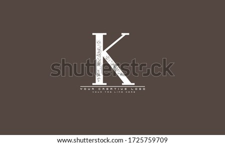 K abstract vector logo monogram template