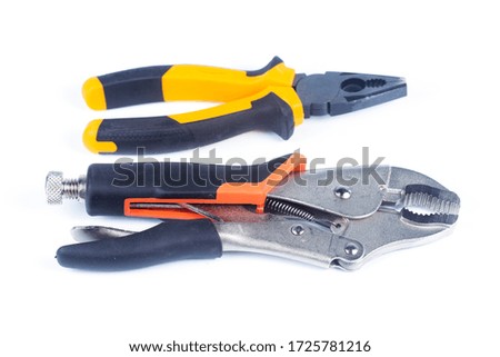 The Pliers isolated on the white background