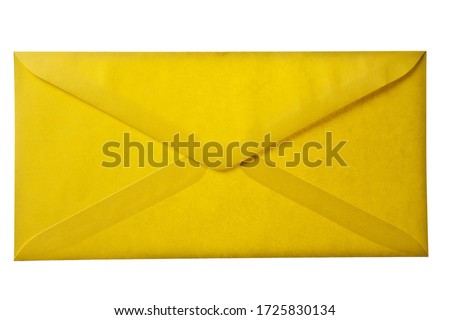 yellow envelope on a white background