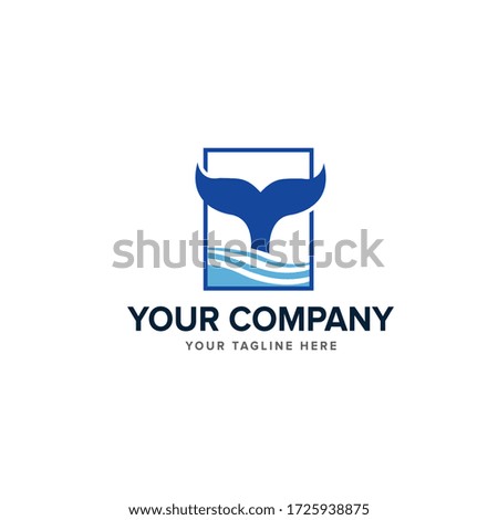 Fishing logo template. Vector illustration Concept. whale.