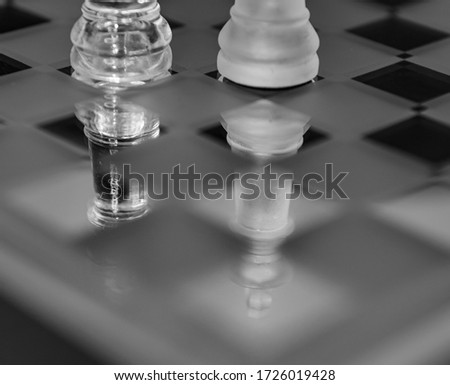 Gems made of glass material used in chessboard and chess game