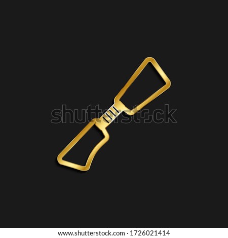 Quickdraw, icon gold icon. Vector illustration of golden style
