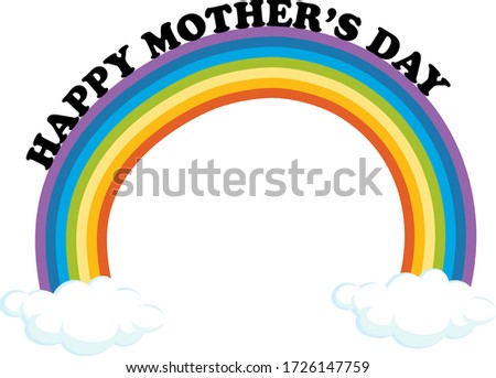 Happy mother's day sign illustration