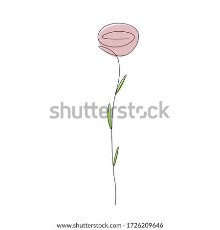 Roses flowers silhouette vector illustration